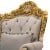 Μπερζέρα Μπαρόκ XL με σιέλ αλέκιαστο αδιάβροχο ύφασμα λάκα και φύλλο χρυσού ΜΚ-6607-Baroque wing armchairΜΚ-6607 