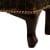 Σκαμπό Υποπόδιο Λουί Κένζ μασίφ καρυδιά με αλέκιαστο αδιάβροχο μαύρο με χρυσό ύφασμα και λούστρο καφέ σκούρο ΜΚ-8695-stool ΜΚ-8695 