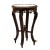 Τραπέζι Λουί Κένζ με λούστρο σε καφέ χρώμα και τζάμι με καπαράδες στην επιφάνεια ΜΚ-3557-table ΜΚ-3557 