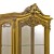 Χρυσή Βιτρίνα Λουί Κένζ σε Μπαρόκ στύλ με καθρέφτη στο πίσω μέρος και 3 ράφια με τζάμι ΜΚ-4157-showcase ΜΚ-4157 