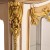 Κλασική Βιτρίνα Λουί Κένζ με λάκα-πατίνα off-white φύλλο χρυσού και 3 ράφια με τζάμι ΜΚ-4160-SHOWCASE ΜΚ-4160 