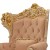 Μπερζέρα Μπαρόκ με φύλλο χρυσού και λάκα με baby pink χρώμα το αλέκιαστο - αδιάβροχο ύφασμα της ΜΚ-6616-WING ARMCHAIR ΜΚ-6616 