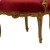 Πολυθρόνα καπιτονέ Λουί Κένζ με φύλλο χρυσού και μπορντό αλέκιαστο αδιάβροχο ύφασμα ΜΚ-6618-armchair ΜΚ-6618 