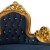 Ανάκλιντρο με φύλλο χρυσού και ύφασμα αλέκιαστο - αδιάβροχο σε blue royal χρώμα ΜΚ-8730-daybed ΜΚ-8730 