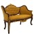 Καναπές διθέσιος Μπαρόκ με φύλλο χρυσού,λούστρο και αλέκιαστο-αδιάβροχο μουσταρδί ύφασμα ΜΚ-8708-sofa ΜΚ- 8708 