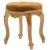 Στρογγυλό σκαμπό Λουί Κένζ με λάκα και φύλλο χρυσού με μπέζ αλέκιαστο-αδιάβροχο ύφασμα ΜΚ-8719-stool ΜΚ-8719 