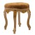 Στρογγυλό σκαμπό Λουί Κένζ με λάκα και φύλλο χρυσού με μπέζ αλέκιαστο-αδιάβροχο ύφασμα ΜΚ-8719-stool ΜΚ-8719 