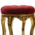 Στρογγυλό σκαμπό Λουί Κένζ με φύλλο χρυσού με αλέκιαστο-αδιάβροχο ύφασμα σε μπορντό χρώμα ΜΚ-8715-stool ΜΚ-8715 