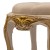 Στρογγυλό σκαμπό Λουί Κένζ με λάκα και φύλλο χρυσού με off-white αλέκιαστο-αδιάβροχο ύφασμα ΜΚ-8714-stool ΜΚ-8714 