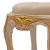 Στρογγυλό σκαμπό Λουί Κένζ με λάκα και φύλλο χρυσού με off-white αλέκιαστο-αδιάβροχο ύφασμα ΜΚ-8714-stool ΜΚ-8714 