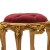 Στρογγυλό σκαμπό Λουί Κένζ με φύλλο χρυσού με αλέκιαστο-αδιάβροχο ύφασμα σε μπορντό χρώμα ΜΚ-8716-stool ΜΚ-8716 
