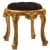 Στρογγυλό σκαμπό Λουί Κένζ με φύλλο χρυσού με αλέκιαστο-αδιάβροχο ύφασμα σε μαύρο χρώμα ΜΚ-8717-stool ΜΚ-8717 