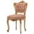 Καρέκλα επισκέπτη Κλασική Λουί Κένζ με φύλλο χρυσού και ροδακινή αλέκιαστο - αδιάβροχο ύφασμα ΜΚ-5196-chair ΜΚ-5196 