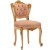 Καρέκλα επισκέπτη Κλασική Λουί Κένζ με φύλλο χρυσού και ροδακινή αλέκιαστο - αδιάβροχο ύφασμα ΜΚ-5196-chair ΜΚ-5196 