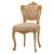 Καρέκλα επισκέπτη Κλασική Λουί Κένζ με φύλλο χρυσού και off-white αλέκιαστο - αδιάβροχο ύφασμα ΜΚ-5198-chair ΜΚ-5198 