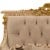 Μπερζέρα κλασική Λουί Σέζ με φύλλο χρυσού και μπέζ αλέκιαστο - αδιάβροχο ύφασμα ΜΚ-6627-armchair ΜΚ-6627 