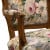 Πολυθρόνα κλασική Λουί Σέζ με λούστρο και φλοράλ ύφασμα υψηλής ποιότητας με χρωματιστά άνθη ΜΚ-6637-Armchair ΜΚ-6637 