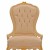 Καρέκλα Λουί Κένζ τραπεζαρίας με φύλλο χρυσού, λάκα και Off - white αλέκιαστο - αδιάβροχο ύφασμα ΜΚ-5197-chair ΜΚ-5197 