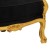 Εντυπωσιακός Βασιλικός Μπαρόκ Θρόνος καπιτονέ με φύλλο χρυσού και μαύρο αλέκιαστο αδιάβροχο ύφασμα ΜΚ-6633-THRONE ΜΚ-6633 