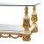 Τραπέζι σαλονιού Μπαρόκ με φύλλο χρυσού και τζάμι στην επιφάνεια ΜΚ-3561-table ΜΚ-3561 