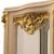Βιτρίνα Μπαρόκ Κλασική Λουί Κένζ σε off-white χρώμα και φύλλο χρυσού ΜΚ-4164-showcase ΜΚ-4164 