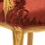 Πολυθρόνα Λουί Κένζ με φύλλο χρυσού και μπορντό ανάγλυφο ύφασμα ΜΚ-6640-ARMCHAIR ΜΚ-6640 