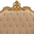 Κρεβάτι Μπαρόκ με φύλλο χρυσού και off-white αλέκιαστο αδιάβροχο ύφασμα ΜΚ-11111-BAROQUE BED ΜΚ-11111 