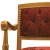 Καρεκλο-πολυθρόνα επισκέπτη με φύλλο χρυσού Λουί Σέζ με μπορντό ανάγλυφο ύφασμα ΜΚ-6641-Armchair ΜΚ-6641 