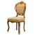 Καρέκλα τραπεζαρίας με φύλλο χρυσού και ύφασμα μπέζ βελούδο με ανάγλυφα σχέδια ΜΚ-5207-Chair ΜΚ-5207 