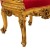 Μπαρόκ Θρόνος με φύλλο χρυσού και κόκκινο αλέκιαστο αδιάβροχο βελούδο ύφασμα ΜΚ-6648-Throne ΜΚ-6648 