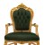 Καρεκλοπολυθρόνα Μπαρόκ με φύλλο χρυσού λάκα και πράσινο βελούδο ύφασμα αλέκιαστο-αδιάβροχο ΜΚ-6649-armchair ΜΚ-6649 