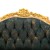 Καναπές διθέσιος Μπαρόκ Λουί Κένζ με φύλλο χρυσού και ανάγλυφο μπλέ πετρόλ με χρυσό καπιτονέ ύφασμα RIS-8750-SOFA RIS-8750 