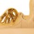 Ανάκλιντρο Μπαρόκ με φύλλο χρυσού και μπέζ αλέκιαστο-αδιάβροχο καπιτονέ βελούδινο ύφασμα RIS-8751-DAYBED RIS-8751 