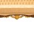 Καναπές Λουί Κένζ τριθέσιος με φύλλο χρυσού σε χρώμα μπέζ με ανάγλυφο ύφασμα υψηλής ποιότητας πλάτη καπιτονέ RIS-8756-SOFA RIS-8756 