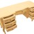 Τουαλέτα κρεβατοκάμαρας Λουί Κένζ μπέζ με φύλλο χρυσού και λάκα RIS-15004-BOUDOIR RIS-15004 