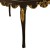 Τραπέζι φαγητού μπαρόκ Λουί Κένζ μαύρο με φύλλο χρυσού RIS-100163-DINNING TABLE RIS-100163 
