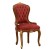 Καρέκλα τραπεζαρίας Λουί Κένζ σε κεράσι χρώμα με φύλλο χρυσού και αδίαβροχο αλέκιαστο βελούδο υψηλής ποιότητας RIS-5208-CHAIR RIS-5208 