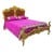 Κλασικό Κρεβάτι Μπαρόκ καπιτονέ με βελούδο σε καφέ απόχρωση και φύλλο χρυσού RIS-11122-BED RIS-11122 