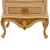 Βιτρίνα Μπαρόκ κλασική μπέζ με λάκα off white και φύλλο χρυσού RIS-4166-SHOWCASE RIS-4166 