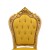 Καρέκλα Μπαρόκ με φύλλο χρυσού και αλέκιαστο αδιάβροχο κίτρινο ύφασμα βελούδο καπιτονέ RIS-5210-CHAIR RIS-5210 
