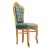 Καρέκλα μπαρόκ με φύλλο χρυσού και αλέκιαστο αδιάβροχο τιρκουάζ ύφασμα βελούδο καπιτονέ RIS-5211-CHAIR RIS-5211 