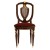 Καρέκλα τραπεζαρίας με λούστρο μπρούτζινες διακοσμήσεις μπορντό μαξιλάρι και ψάθα RIS-5213-CHAIR RIS-5213 