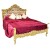 Κρεβάτι Μπαρόκ με φύλλο χρυσού και ανάγλυφο ύφασμα υψηλής ποιότητας με πολύχρωμα σχέδια λουλουδιών RIS-0021-BED RIS-0021 