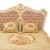 Κρεβάτι Μπαρόκ χειροποίητο με φύλλο χρυσού και ύφασμα υψηλής ποιότητας βελούδο καπιτονέ RIS-0025-BED RIS-0025 