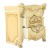 Κομοδίνο κλασικό χειροποίητο απο ξύλο μασίφ καρυδιάς με σκαλίσματα και ζωγραφική RIS-2208-BEDSIDE COMMODE RIS-2208 