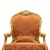 Πολυθρόνα Μπαρόκ σε στύλ Λουί Κένζ με φύλλο χρυσού και ανάγλυφο ύφασμα υψηλής ποιότητας RIS-6666-ARMCHAIR RIS-6666 