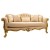 Καναπές τριθέσιος με φύλλο χρυσού και αδιάβροχο αλέκιαστο καπιτονέ βελούδο RIS-8779-SOFA RIS-8779 