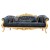 Καναπές τριθέσιος Μπαρόκ με φύλλο χρυσού και αδιάβροχο αλέκιαστο ύφασμα υψηλής ποιότητας RIS-8781-SOFA RIS-8781 
