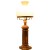 Επιτραπέζιο φωτιστικό απο μάρμαρο με μπρούτζινες λεπτομέρειες και καπέλο απο πορσελάνη RIS-13357-TABLE LAMP RIS-13357 