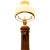Επιτραπέζιο φωτιστικό απο μάρμαρο με μπρούτζινες λεπτομέρειες και καπέλο απο πορσελάνη RIS-13357-TABLE LAMP RIS-13357 